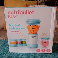NutriBullet NBY-50100 Baby Complete Food-Making System, 32-Oz, White, Blue,Clear.