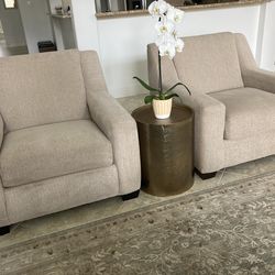 Two accent chairs. 36” x37” and height 33”