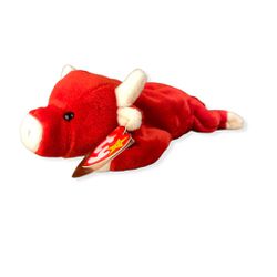 TY Beanie Babies Snort The Red Bull P.V.C. Pellets