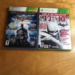 Xbox 360 - Batman Arkham Asylum And Arkham City GOTY Editions