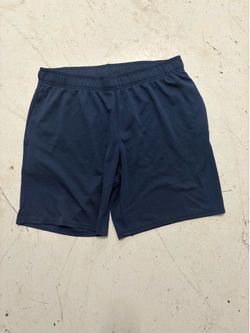 Athletic Works Men's Navy Athletic Shorts, Elastic Waist, Size L (38 in)