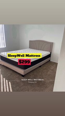 Queen size bed frame with mattress included