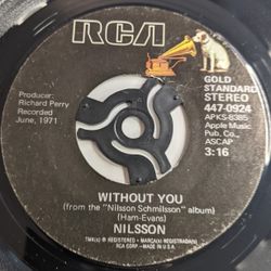 Nilsson Without You & Me And My Arrow Year 1971 Record Single RCA Victor  USA Press