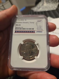 NGC MS65 President Donald J. Trump $1 Coin 250th