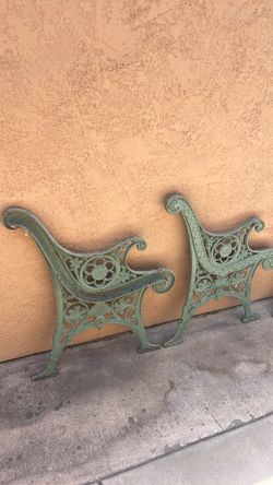 Wrought iron bench sides