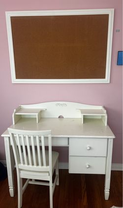 Pottery Barn Teen Large White Framed Cork Bulletin Board