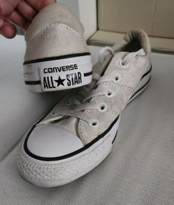 White Converse Low Top Size 6