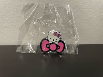 Hello Kitty Bow Pin NEW Cat Anime Japan Metal Enamel Pinback Brooch Jewelry Pink