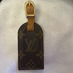 Rare Used Louis Vuitton Monogram Luggage Tag