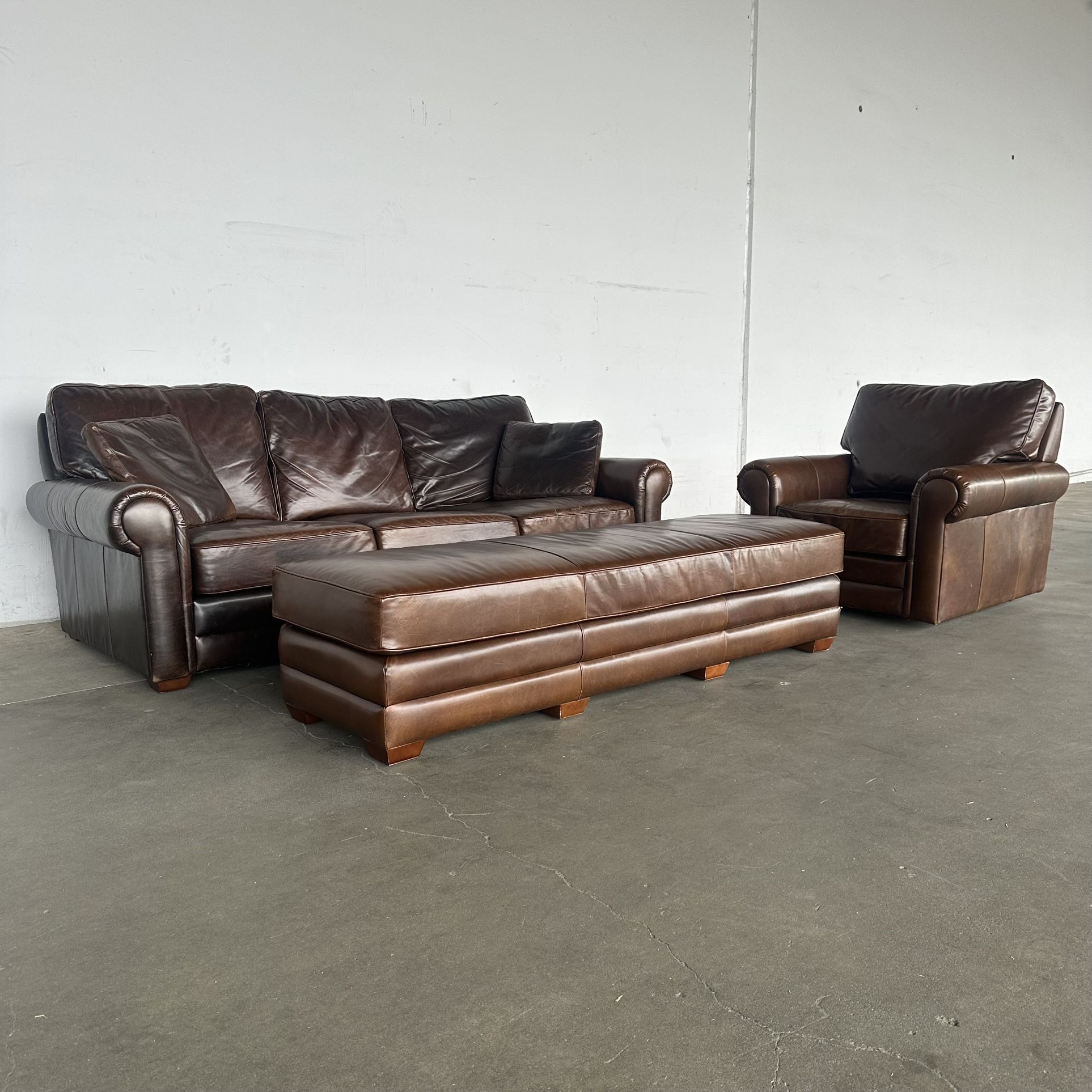 Leather Down Sofa Set From Leathers Of Issaquah -Delivery Available
