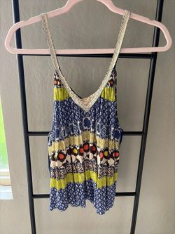 Free People Flowy Pattern Top