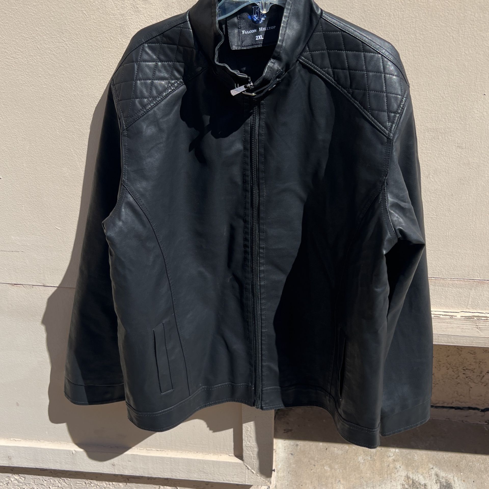 2XL BLACK LEATHER Jacket 
