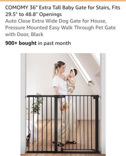 Brand new in box 36" height Baby / Pet gate with swing door