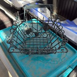 Green Square Metal Basket