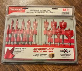 Diablo Tools Speedemon 16-piece spade bit set