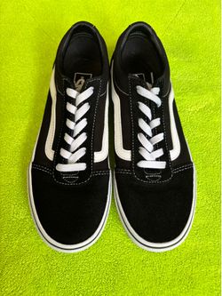VANS OFF THE WALL OLD SKOOL SUEDE SHOES/SNEAKERS BLACK/SIZE YOUTH 8.5 LOW TOP