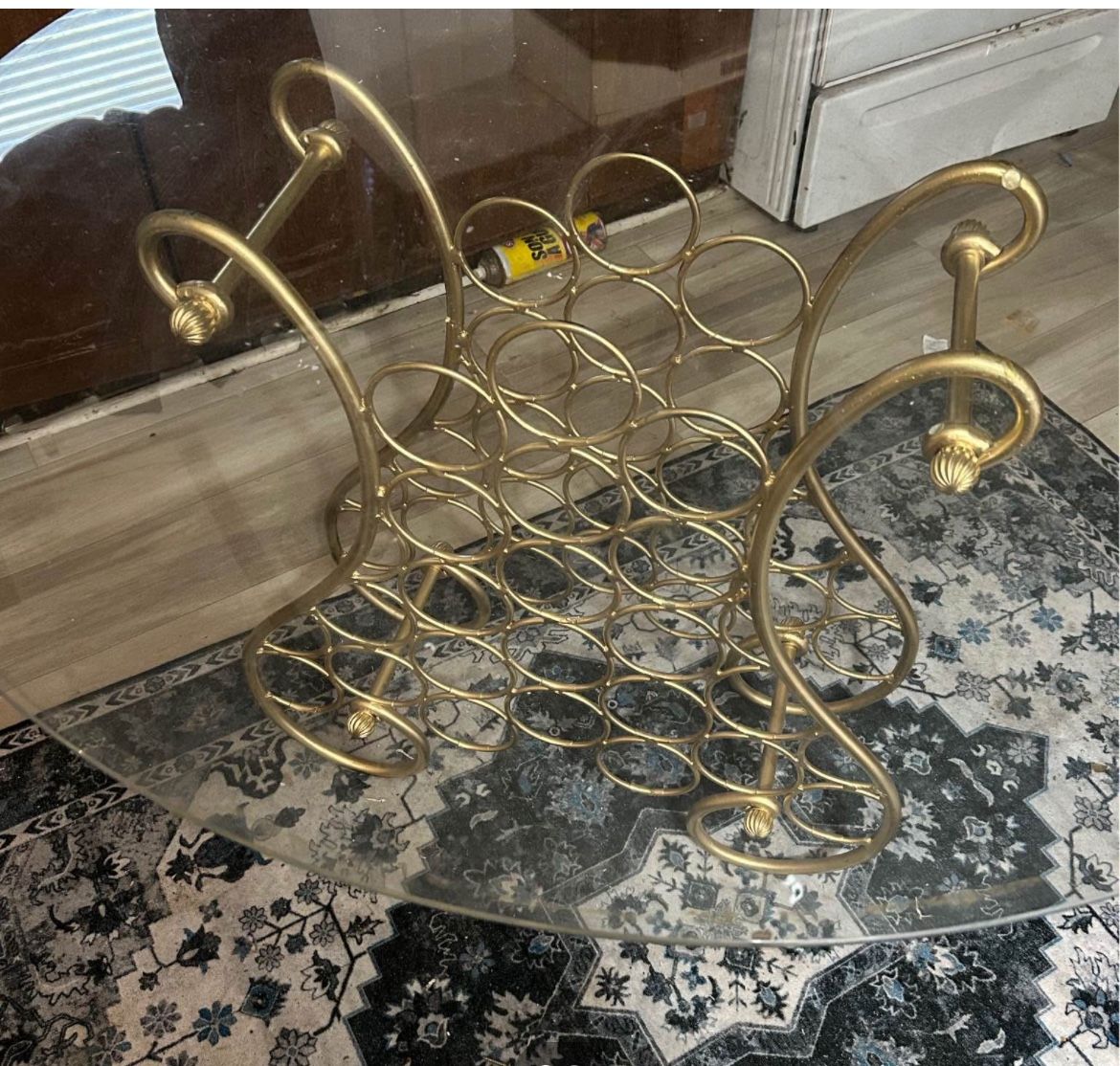 Gold Wine holder For 10+ Bottles