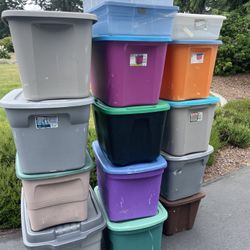 Storage Bins Moving Lot Of 15