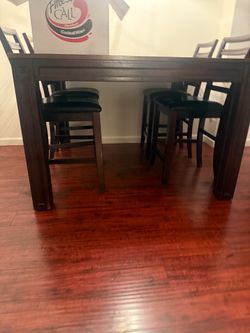 Genuine Wood Table & 8 Premium Chairs (soft cushion)