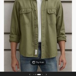 Lucky Brand Men’s Long Sleeve Button Down Shirt Jacket