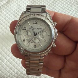 Michael Kors Blair Women's Silver-Tone Chronograph Watch, MK5165