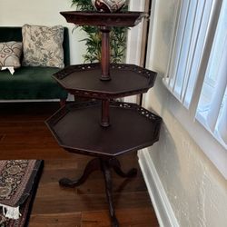 Real Wood Vintage 3 Tiers Table 