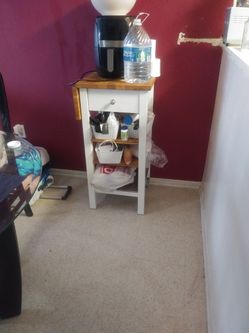 Ikea Wood Stand With Shelves