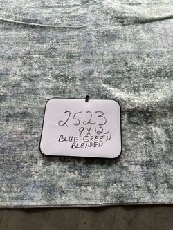 RUG, #2523, Blue-Green Blended, 9x12
