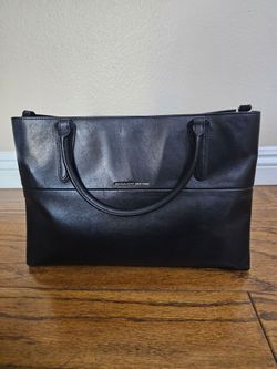 Gently Used Coach New York Black Leather Tote Bag