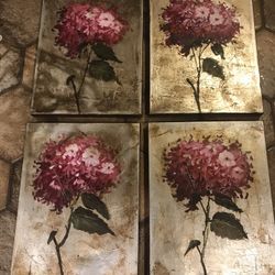 Hydrangea Canvas Set Of 4 