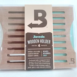 Boveda Cedar Wooden Humidity Pack Holder - For Use With Four Size 60 Boveda Side-by-Side (BOVEDA PACKS NOT INCLUDED) - For Cigars 