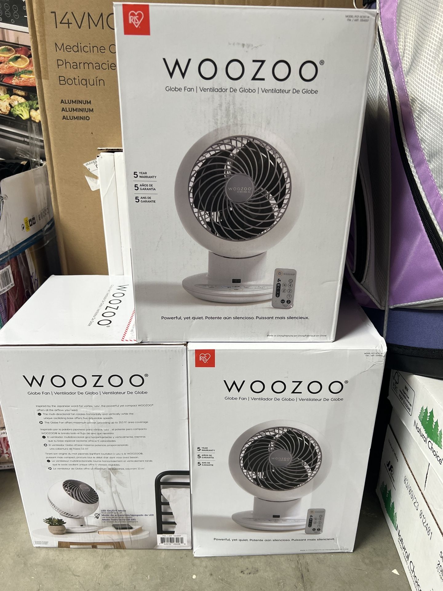 Woozoo Globe Multi-Directional 5-Speed Oscillating Fan w/ Remote