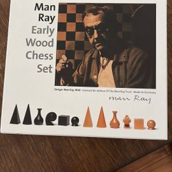Man Ray Early Wood Chess Set
