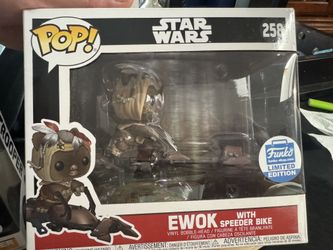 Never Opened, Star Wars FUNKO POP Ewok with Speeder Bike