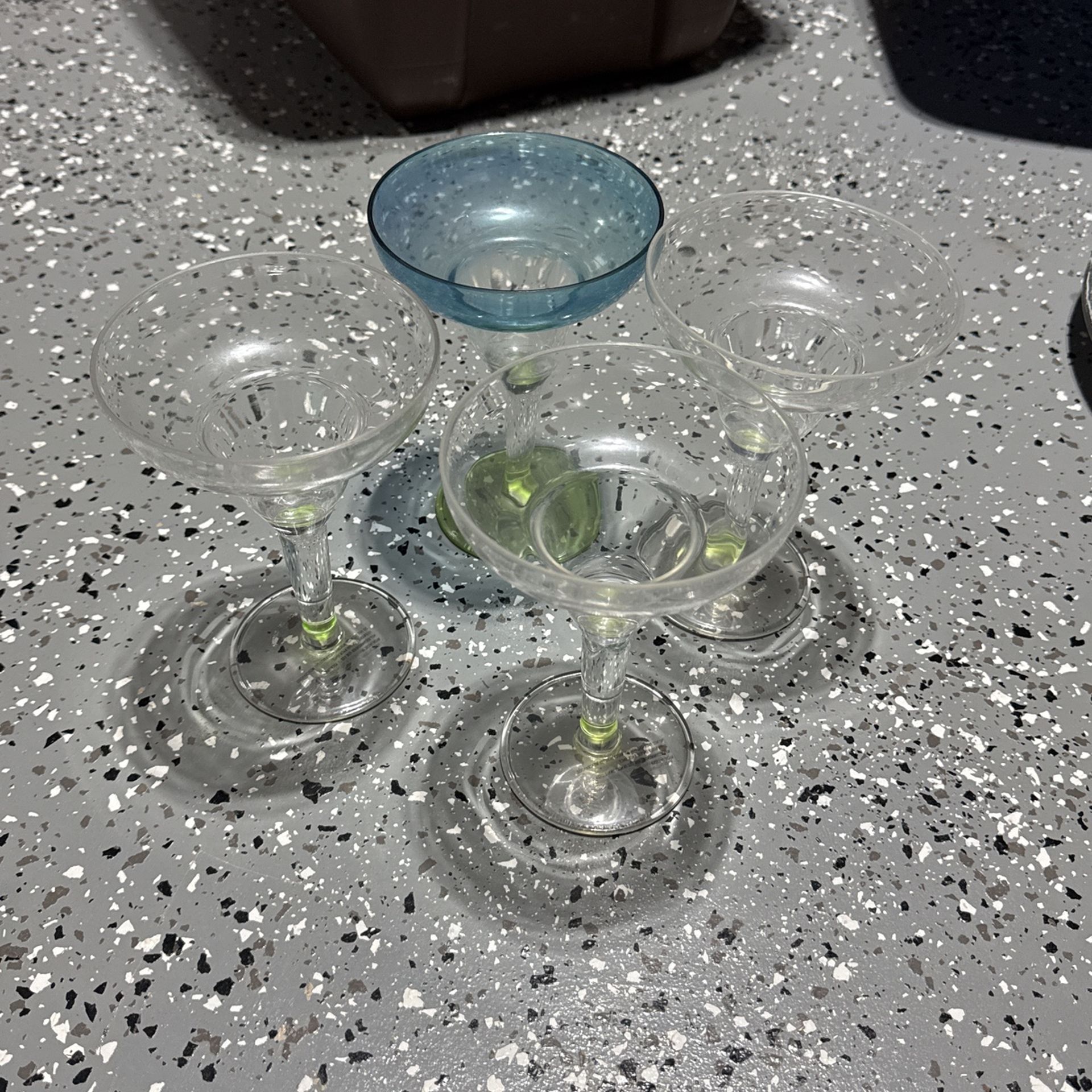 4 Plastic Margarita Glasses- Kitchen- Free