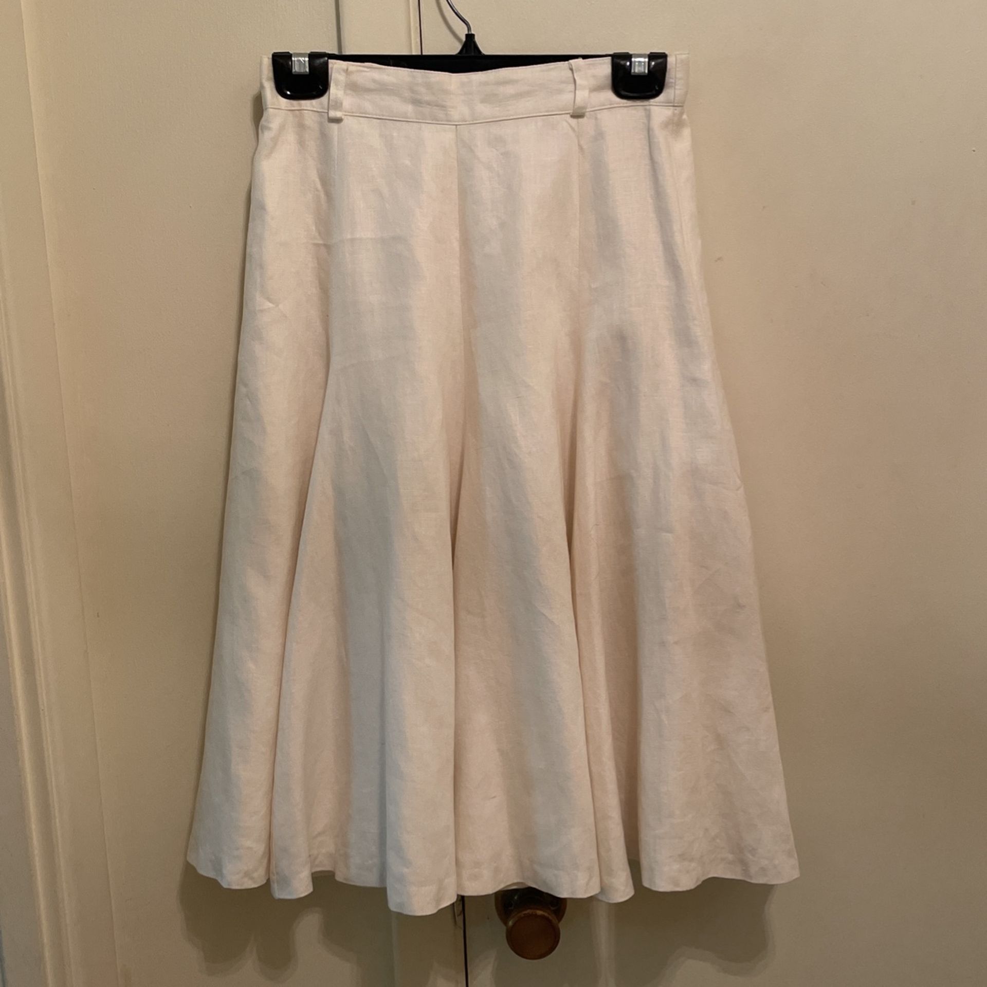 Escada A-line Skirt Cream Solid