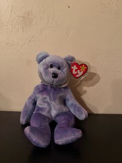 Ty Beanie Baby Purple Bear with Tag