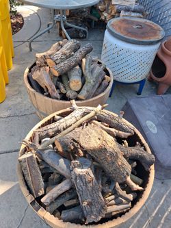 $50 for 2 **barrels not included** Must GO! "OAK WOOD""