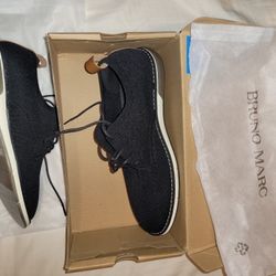Mens Black Fabric Shoes- Bruno MARC