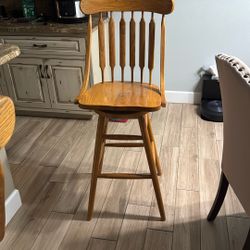 Solid Oak Bar Stools