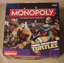 Teenage Mutant Ninja Turtles Monopoly Edition 2014 Complete & Like-New