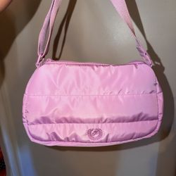 Quilted Puffer Mini Hobo Bag. Victoria serect pink