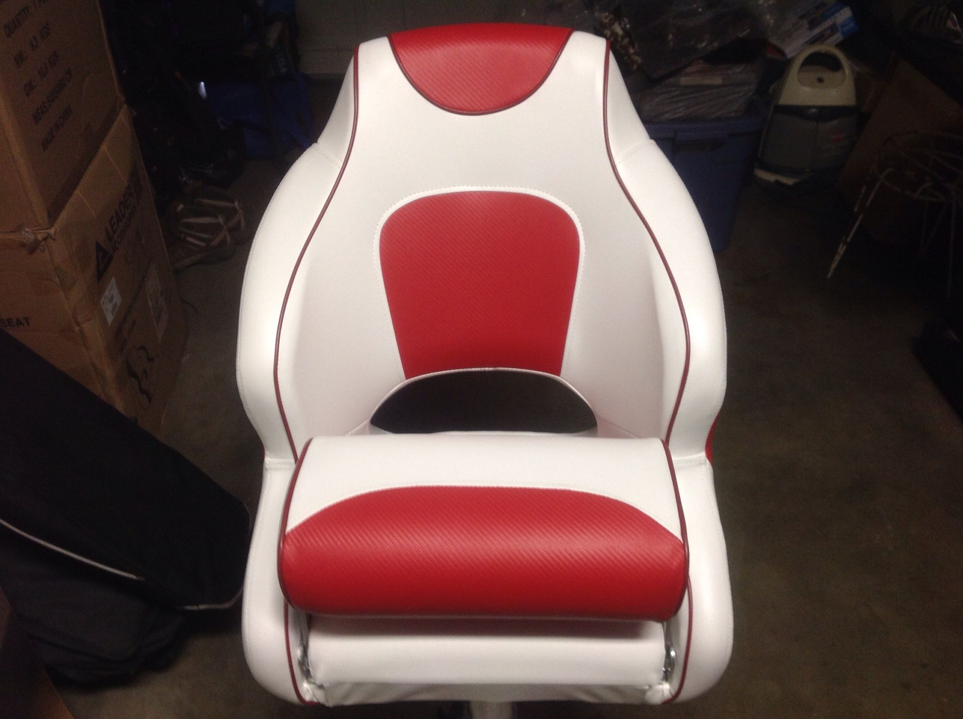 Brand new boat seats with bolster and new mounts.