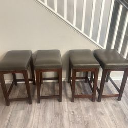 wood kitchen stools set of 4