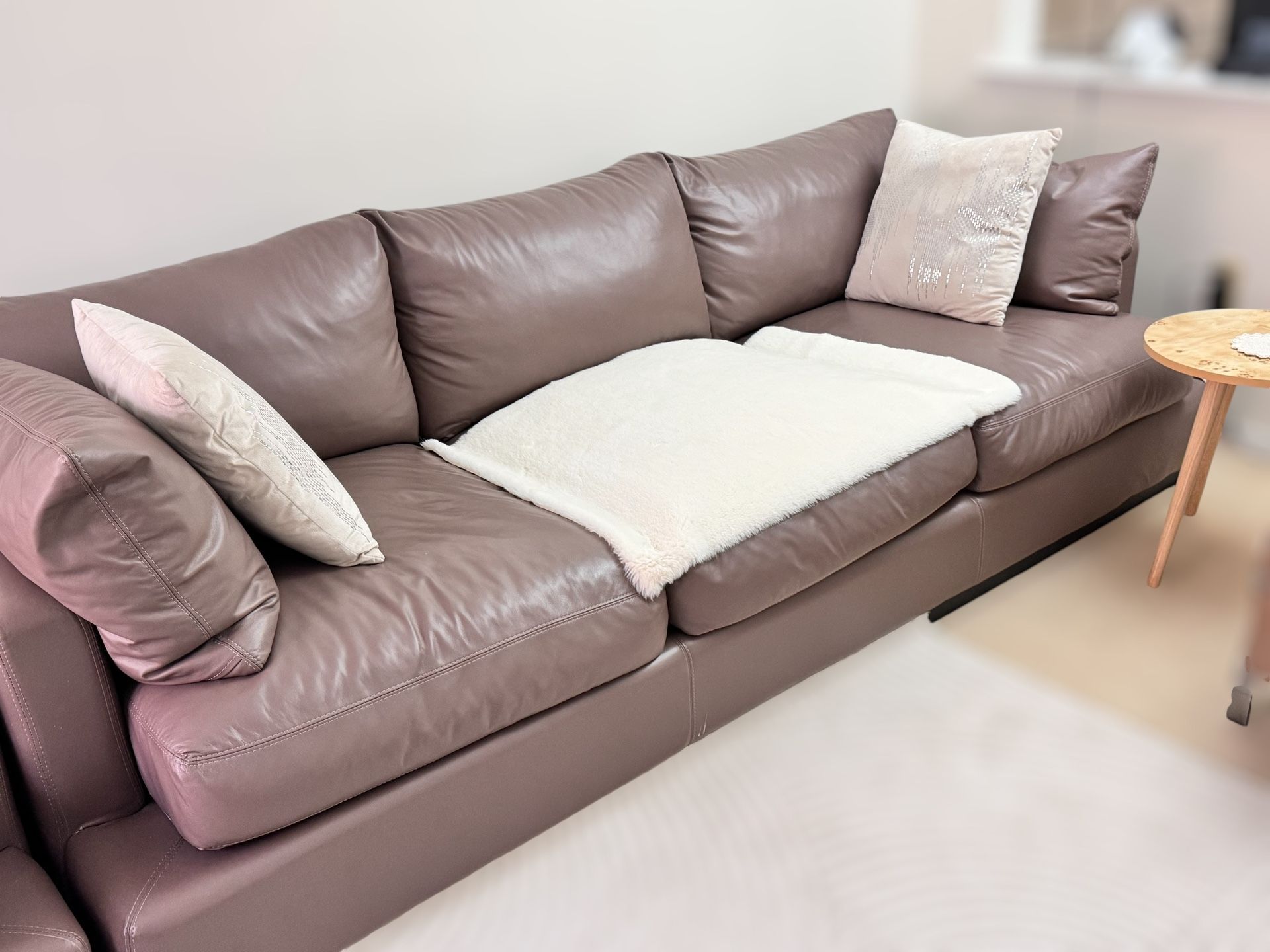 100% Natural Leather sofa and chair