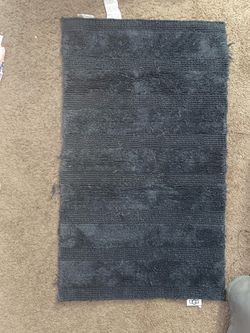 UGG black bath cotton mat rug 35”x21”