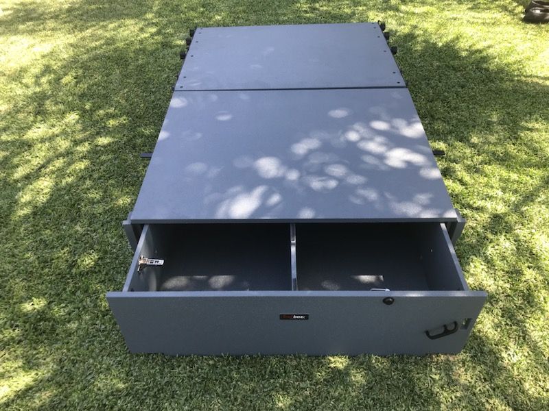 Trekboxx Jeep JKU Drawer system Camping overland SLEEPING PLATFORM
