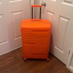 Neon Orange Suitcase