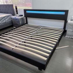 KING platform bed frame comes NEW IN BOX, mattress sold separately