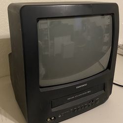 13” TV/VCR  COMBO - DAEWOO - VCR WORKS! 